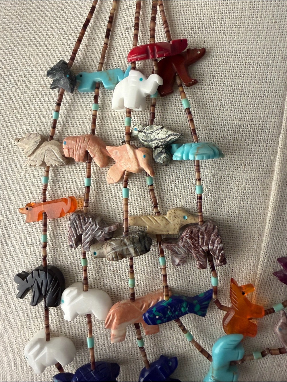 Vintage Multi-Color Animal Fetish Necklace - Women Jewelry Native American - Picture 9 of 11